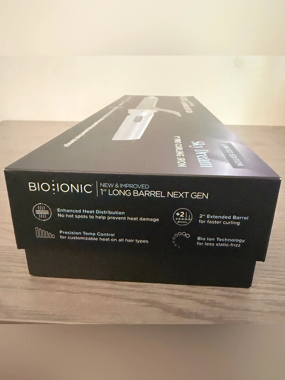 Bio Ionic Long Barrel Next Gen 1” Curling Iron Sky Dream Limited Edition